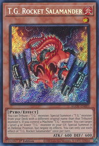 T.G. Rocket Salamander - Age of Overlord (AGOV) #AGOV-EN003 - Secret Rare YuGiOh Trading Card