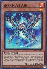 Snake-Eye Ash - Age of Overlord (AGOV) #AGOV-EN007 - Super Rare YuGiOh Trading Card