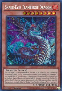 Snake-Eyes Flamberge Dragon - Age of Overlord (AGOV) #AGOV-EN010 - Secret Rare YuGiOh Trading Card
