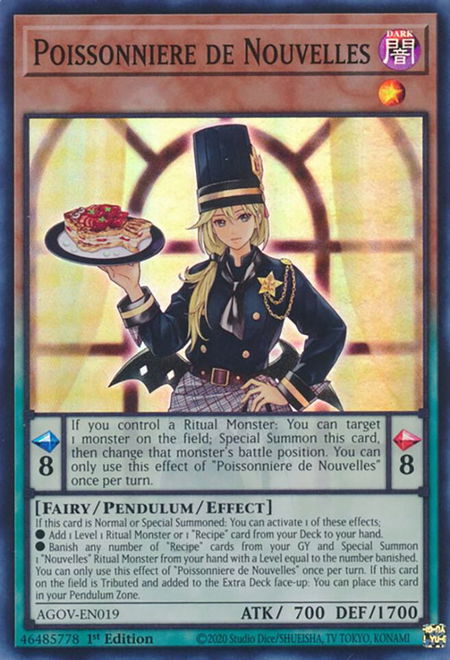 Poissonniere de Nouvelles - Age of Overlord YuGiOh trading card