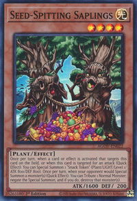 Seed-Spitting Saplings - Age of Overlord (AGOV) #AGOV-EN022 - Super Rare YuGiOh Trading Card