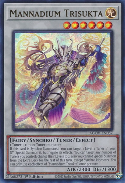 Mannadium Trisukta - Age of Overlord YuGiOh trading card