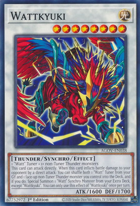 Wattkyuki - Age of Overlord YuGiOh trading card