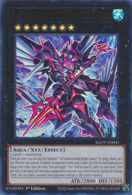 Full Armored Dark Knight Lancer - Age of Overlord YuGiOh trading card