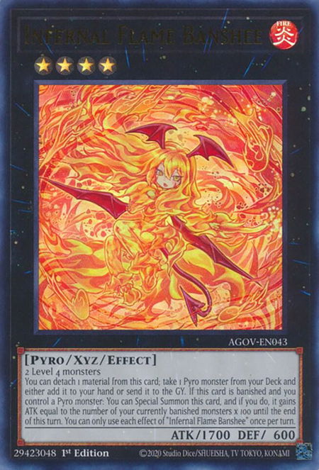 Infernal Flame Banshee - Age of Overlord YuGiOh trading card