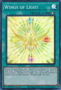 Wings of Light - Age of Overlord (AGOV) #AGOV-EN048 - Super Rare YuGiOh Trading Card