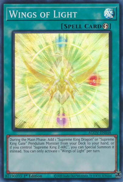 Wings of Light - Age of Overlord YuGiOh trading card