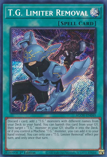 T.G. Limiter Removal - Age of Overlord YuGiOh trading card