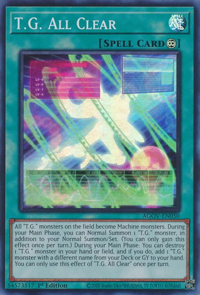 T.G. All Clear - Age of Overlord YuGiOh trading card