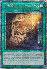WANTED: Seeker of Sinful Spoils (Quarter Century Secret Rare) - Age of Overlord (AGOV) #AGOV-EN054 - Quarter Century Secret Rare YuGiOh Trading Card