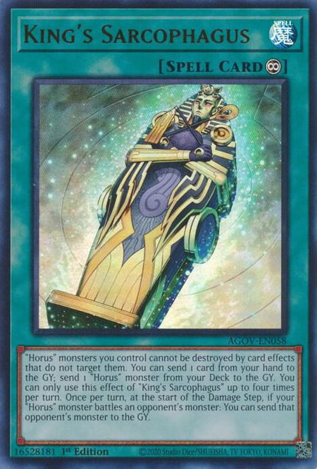 King's Sarcophagus - Age of Overlord YuGiOh trading card