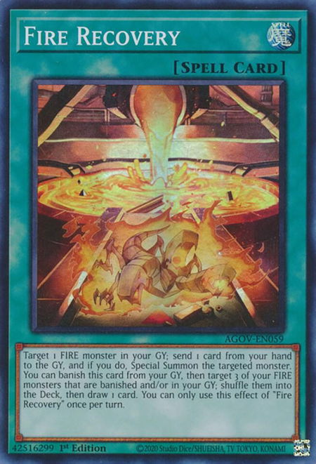 Fire Recovery - Age of Overlord YuGiOh trading card