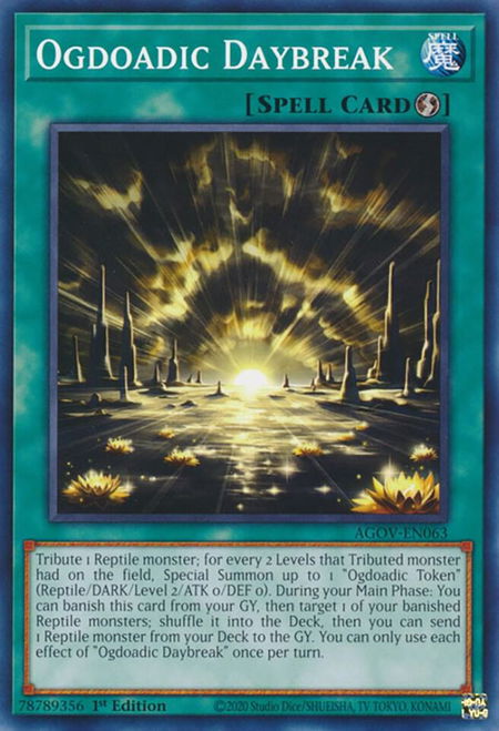 Ogdoadic Daybreak - Age of Overlord YuGiOh trading card