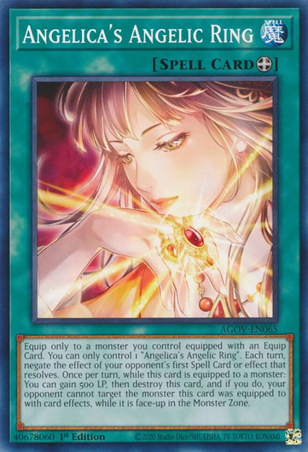 Angelica's Angelic Ring - Age of Overlord YuGiOh trading card