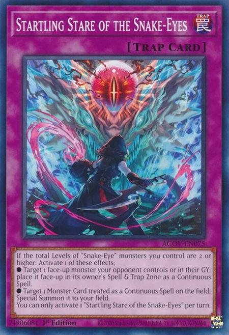 Startling Stare of the Snake-Eyes - Age of Overlord YuGiOh trading card