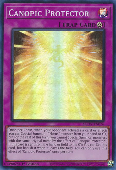 Canopic Protector - Age of Overlord YuGiOh trading card