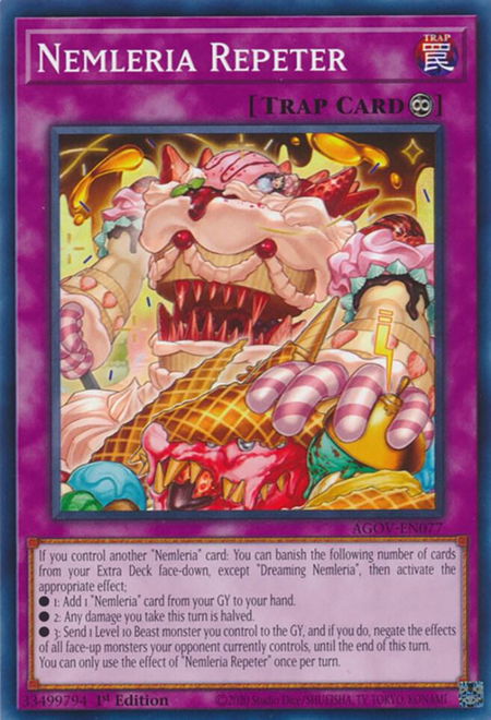 Nemleria Repeter - Age of Overlord YuGiOh trading card