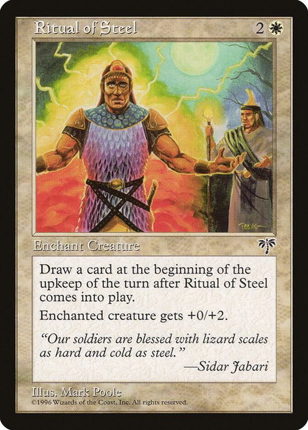 Ritual of Steel - Mirage Magic: The Gathering trading card