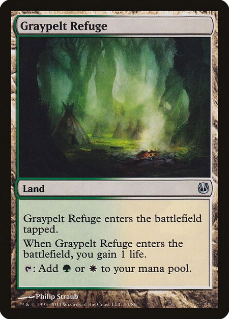 Graypelt Refuge - Duel Decks: Ajani vs. Nicol Bolas Magic: The Gathering trading card