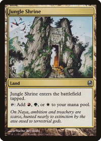 Jungle Shrine - Duel Decks: Ajani vs. Nicol Bolas (DDH) #34 - Uncommon Magic: The Gathering Trading Card
