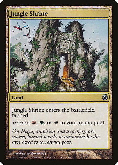 Jungle Shrine - Duel Decks: Ajani vs. Nicol Bolas Magic: The Gathering trading card