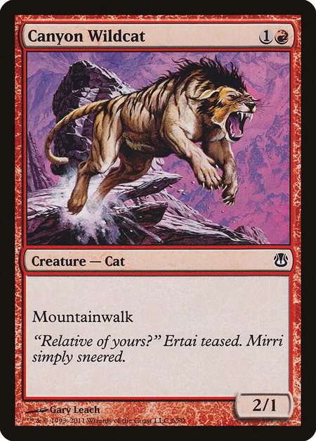 Canyon Wildcat - Duel Decks: Ajani vs. Nicol Bolas Magic: The Gathering trading card