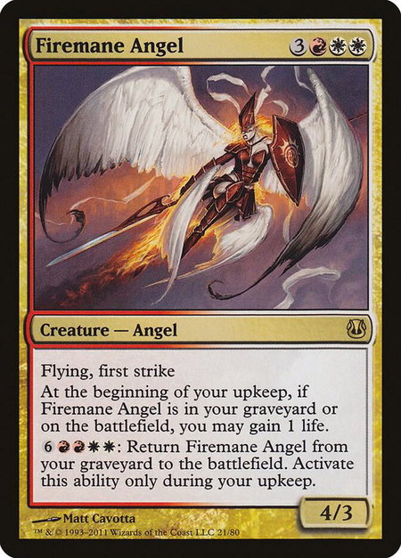 Firemane Angel - Duel Decks: Ajani vs. Nicol Bolas Magic: The Gathering trading card