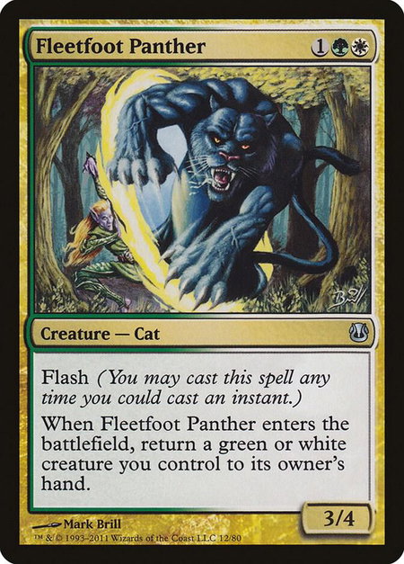 Fleetfoot Panther - Duel Decks: Ajani vs. Nicol Bolas Magic: The Gathering trading card