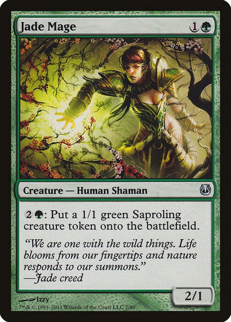 Jade Mage - Duel Decks: Ajani vs. Nicol Bolas Magic: The Gathering trading card