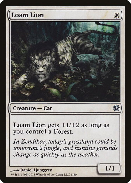 Loam Lion - Duel Decks: Ajani vs. Nicol Bolas Magic: The Gathering trading card