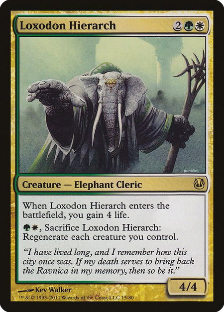 Loxodon Hierarch - Duel Decks: Ajani vs. Nicol Bolas Magic: The Gathering trading card