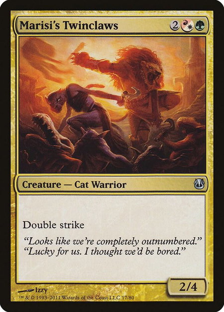 Marisi's Twinclaws - Duel Decks: Ajani vs. Nicol Bolas Magic: The Gathering trading card