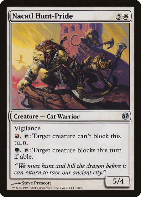 Nacatl Hunt-Pride - Duel Decks: Ajani vs. Nicol Bolas Magic: The Gathering trading card