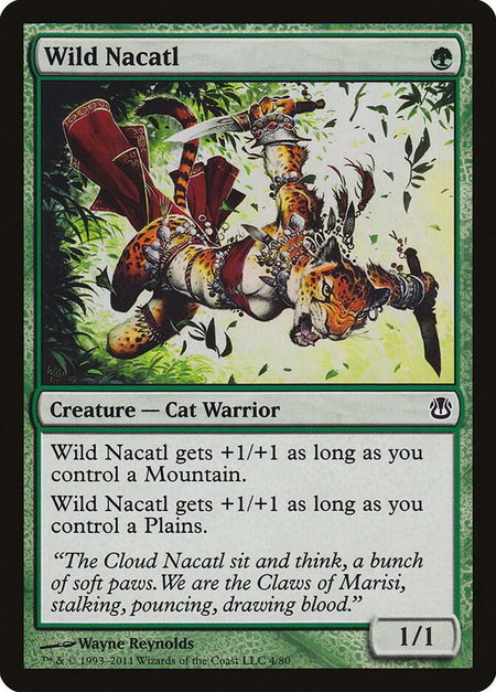 Wild Nacatl - Duel Decks: Ajani vs. Nicol Bolas Magic: The Gathering trading card