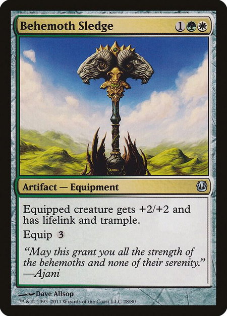 Behemoth Sledge - Duel Decks: Ajani vs. Nicol Bolas Magic: The Gathering trading card