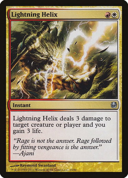 Lightning Helix - Duel Decks: Ajani vs. Nicol Bolas Magic: The Gathering trading card