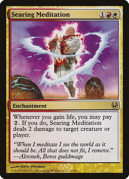 Searing Meditation - Duel Decks: Ajani vs. Nicol Bolas Magic: The Gathering trading card