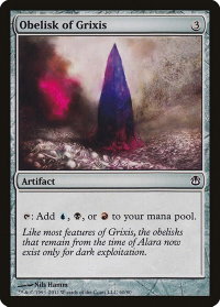 Obelisk of Grixis - Duel Decks: Ajani vs. Nicol Bolas (DDH) #60 - Common Magic: The Gathering Trading Card