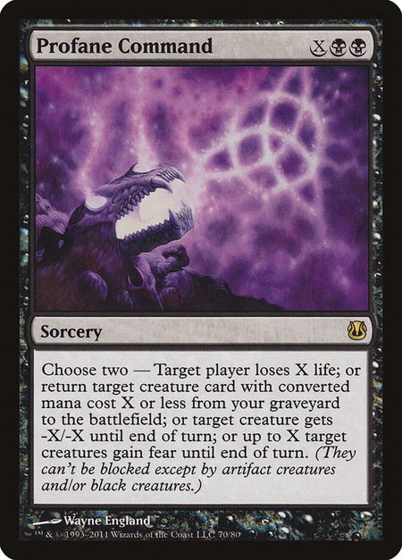 Profane Command - Duel Decks: Ajani vs. Nicol Bolas Magic: The Gathering trading card