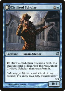 Civilized Scholar - Innistrad (ISD) #47 - Uncommon Magic: The Gathering Trading Card