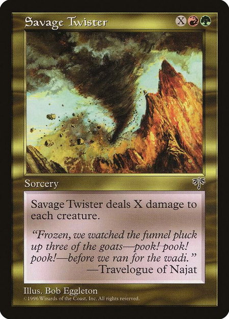 Savage Twister - Mirage Magic: The Gathering trading card