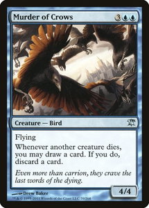 Murder of Crows - Innistrad (ISD) #70 - Uncommon Magic: The Gathering Trading Card