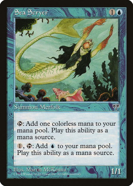 Sea Scryer - Mirage Magic: The Gathering trading card