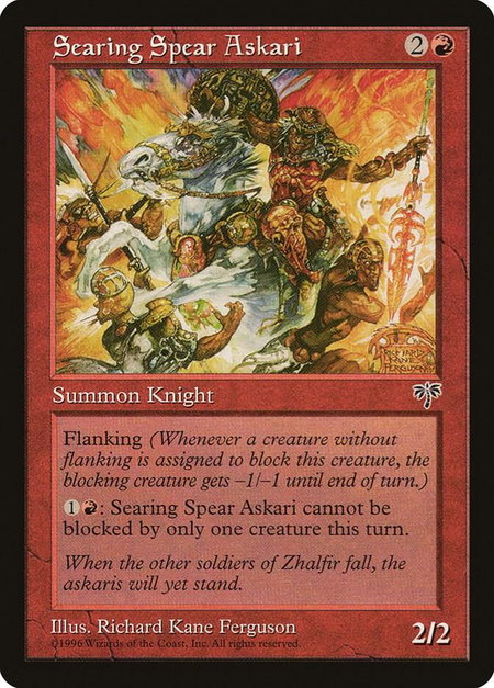 Searing Spear Askari - Mirage Magic: The Gathering trading card