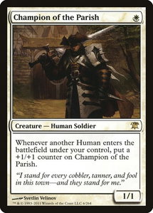 Champion of the Parish - Innistrad (ISD) #6 - Rare Magic: The Gathering Trading Card