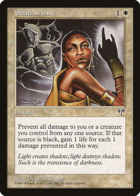 Shadowbane - Mirage Magic: The Gathering trading card