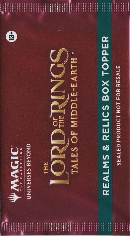 Universes Beyond: The Lord of the Rings: Tales of Middle-earth - Realms & Relics Box Topper Pack trading card from Universes Beyond: The Lord of the Rings: Tales of Middle-earth Universes Beyond: The Lord of the Rings: Tales of Middle-earth - Realms & Relics Box Topper Pack - Universes Beyond: The Lord of the Rings: Tales of Middle-earth Magic: The Gathering trading card