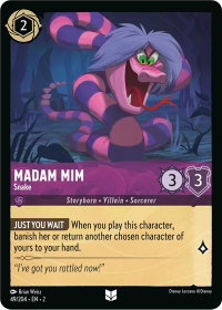 Madam Mim - Snake - Rise of the Floodborn (2) #49/204 - Uncommon Disney Lorcana Trading Card