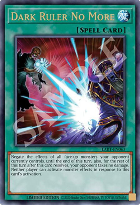 Dark Ruler No More trading card from The Lost Art Promotion Dark Ruler No More - The Lost Art Promotion YuGiOh trading card