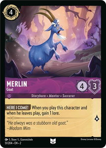 Merlin - Goat - Rise of the Floodborn (2) #51/204 - Uncommon Disney Lorcana Trading Card